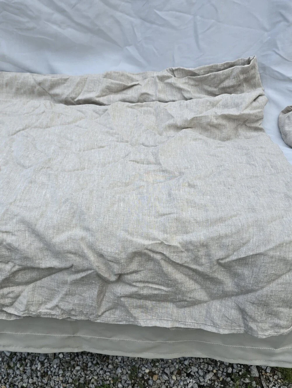 NWOT Quince European 100% Linen Duvet Cover Only Twin Natural Chambray